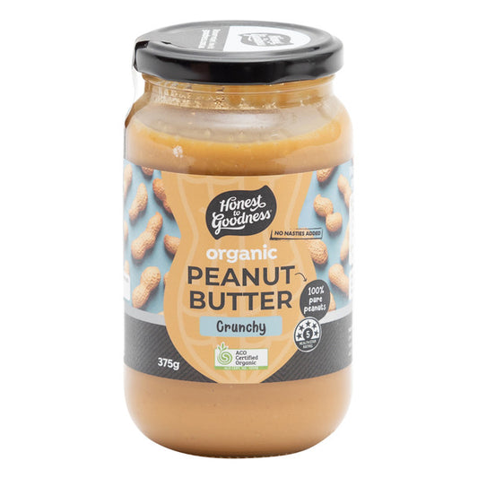 Honest to Goodness Organic Crunchy Peanut Spread 375g