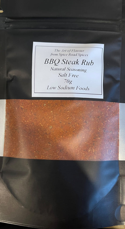 Spice Road Spices - BBQ Steak Seasoning Pouch - Salt Free - 70g