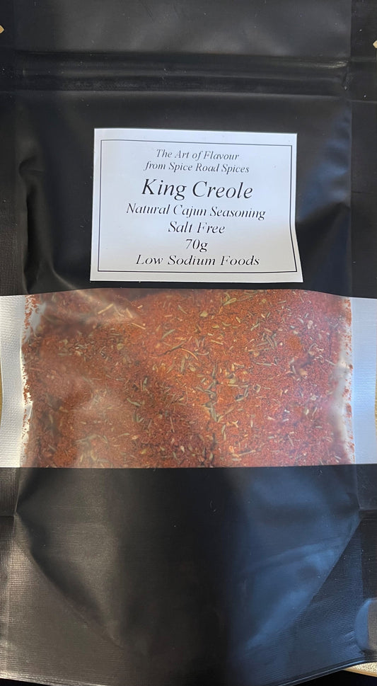 Spice Road Spices - Cajun King Creole Blackened Spice Seasoning Pouch - Salt Free - 70g