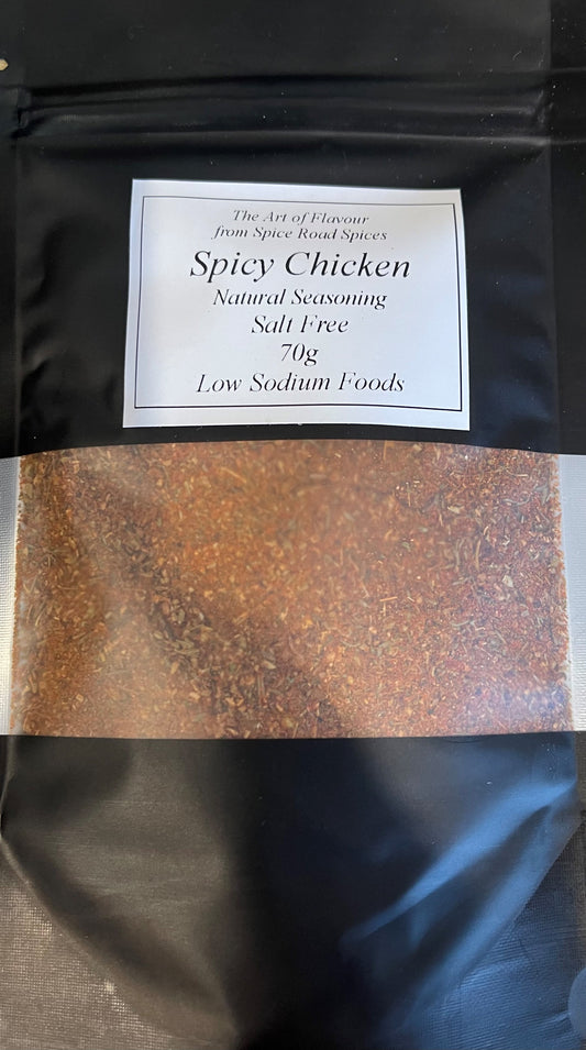 Spice Road Spices - Spicy Chicken Seasoning  Pouch - Salt Free - 70g