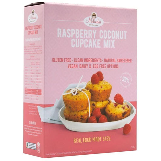 Melinda's Raspberry Coconut Cupcakes Gluten Free 320g